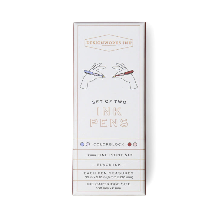 Colourblock Pens Lavender & Blush (set of 2) General design works collective