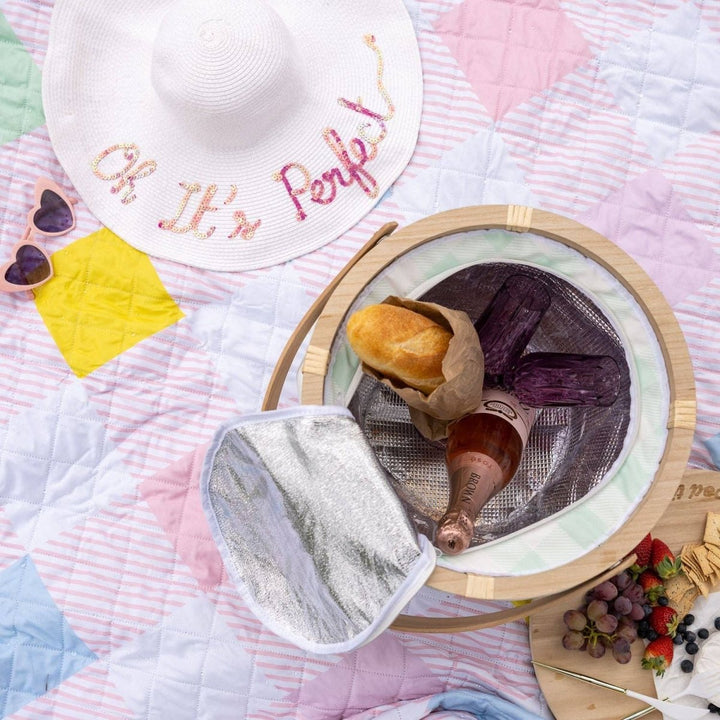 Coloured Wicker Insulated Picnic Basket home Oh It's Perfect