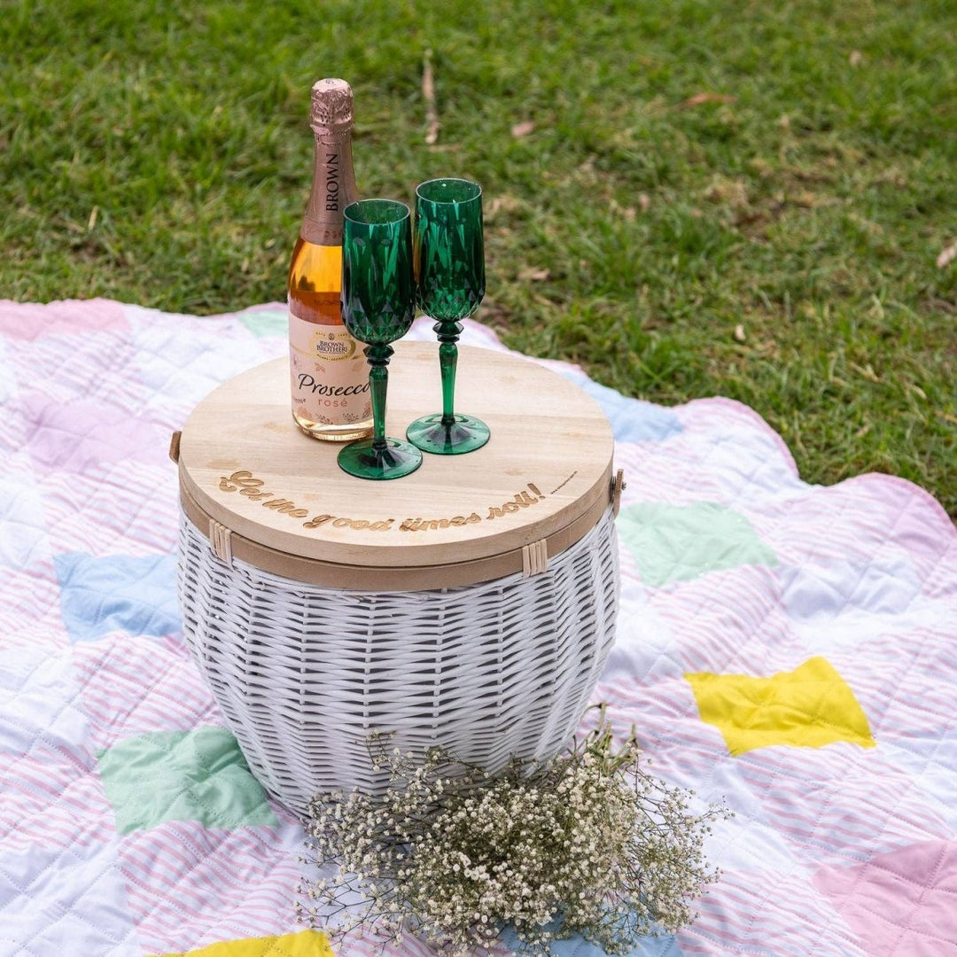 Coloured Wicker Insulated Picnic Basket home Oh It's Perfect