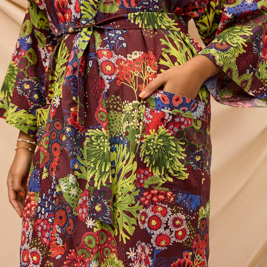 Cora Cotton Robe - Garnet home Sage & Clare
