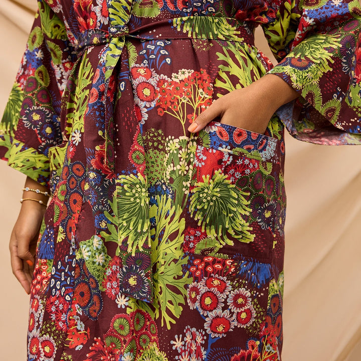 Cora Cotton Robe - Garnet home Sage & Clare