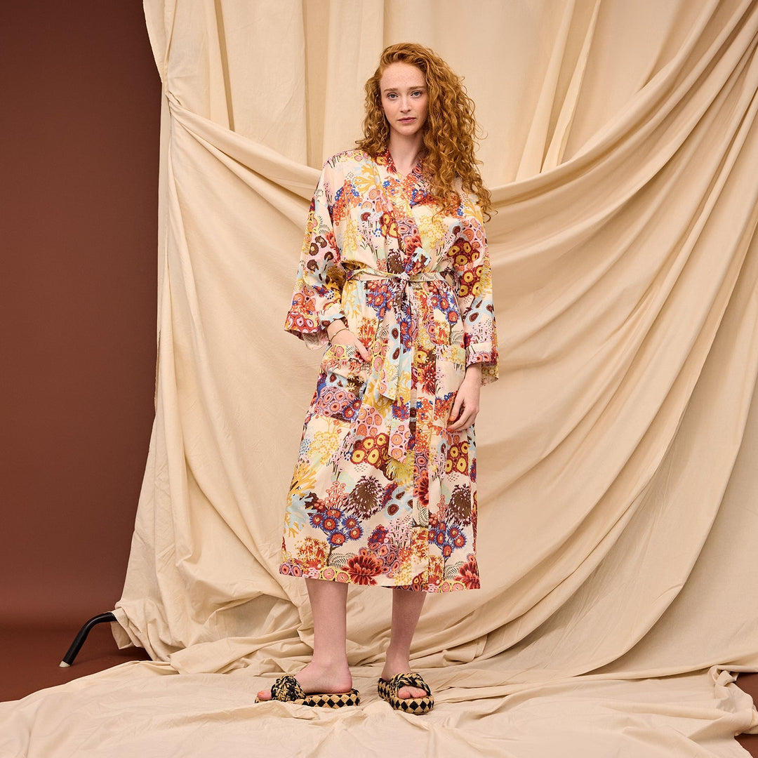 Cora Cotton Robe - Pearl home Sage & Clare