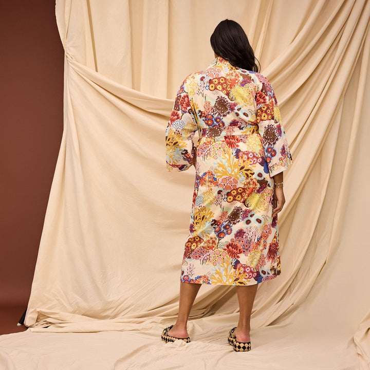 Cora Cotton Robe - Pearl home Sage & Clare