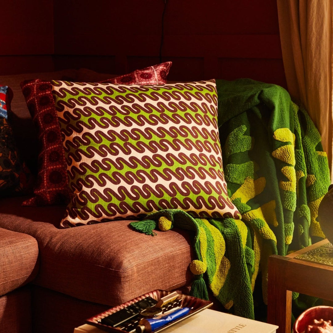 Cora Quilted Cushion - Garnet - Stanleyandstone