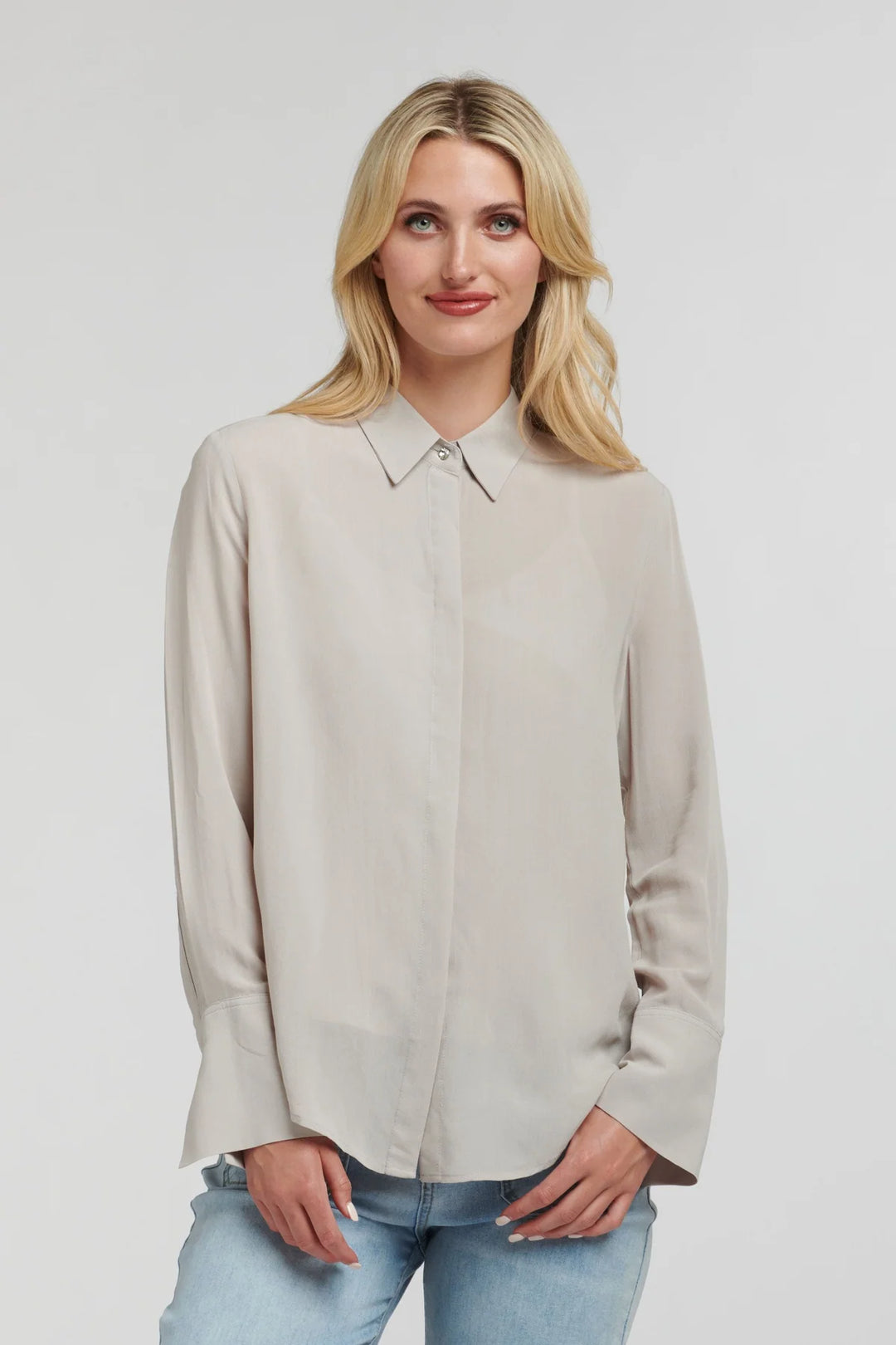 365 Days Crepe hustler shirt - taupe blouse 365 days