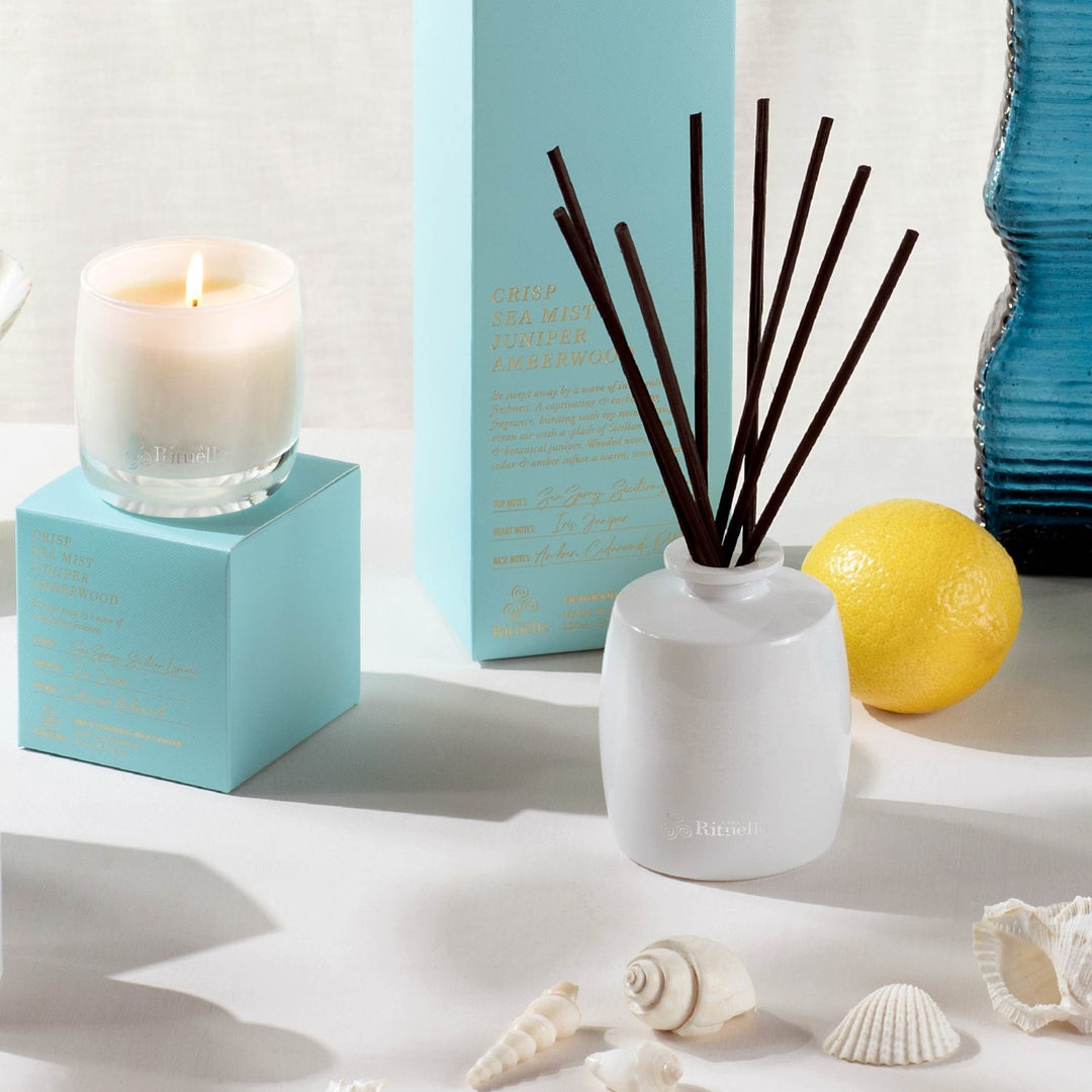 Crisp Sea Mist, Juniper, Amberwood<br>Fragrance Diffuser Set | 220ml - Stanleyandstone