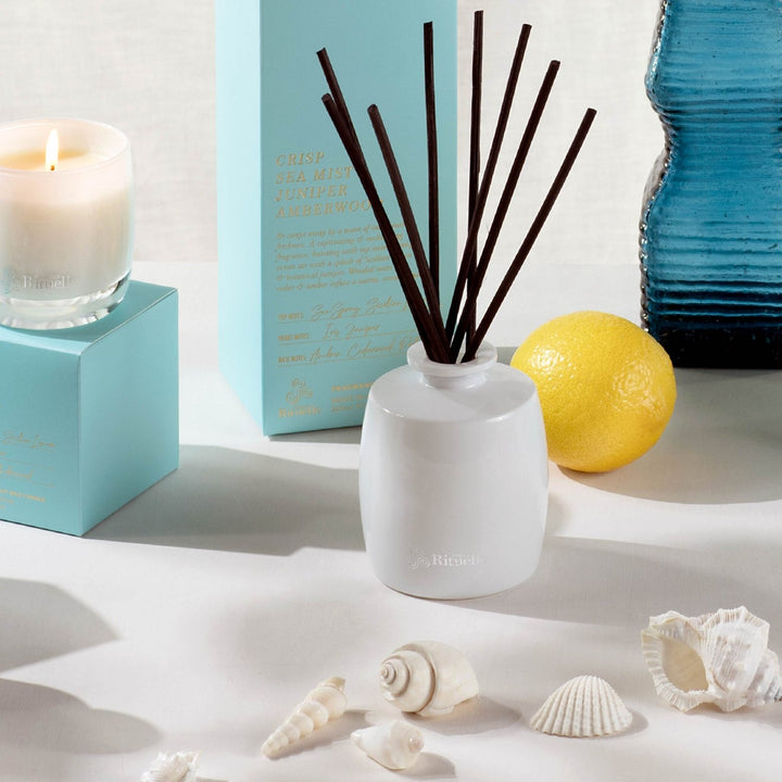 Crisp Sea Mist, Juniper, Amberwood<br>Fragrance Diffuser Set | 220ml - Stanleyandstone
