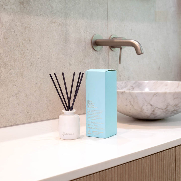 Crisp Sea Mist, Juniper, Amberwood<br>Mini Fragrance Diffuser Set | 90ml - Stanleyandstone