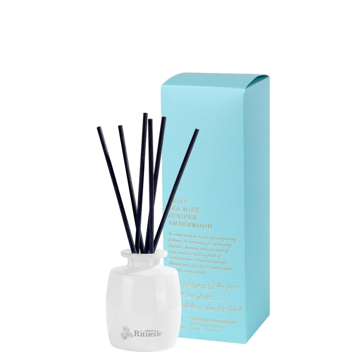 Crisp Sea Mist, Juniper, Amberwood<br>Mini Fragrance Diffuser Set | 90ml - Stanleyandstone
