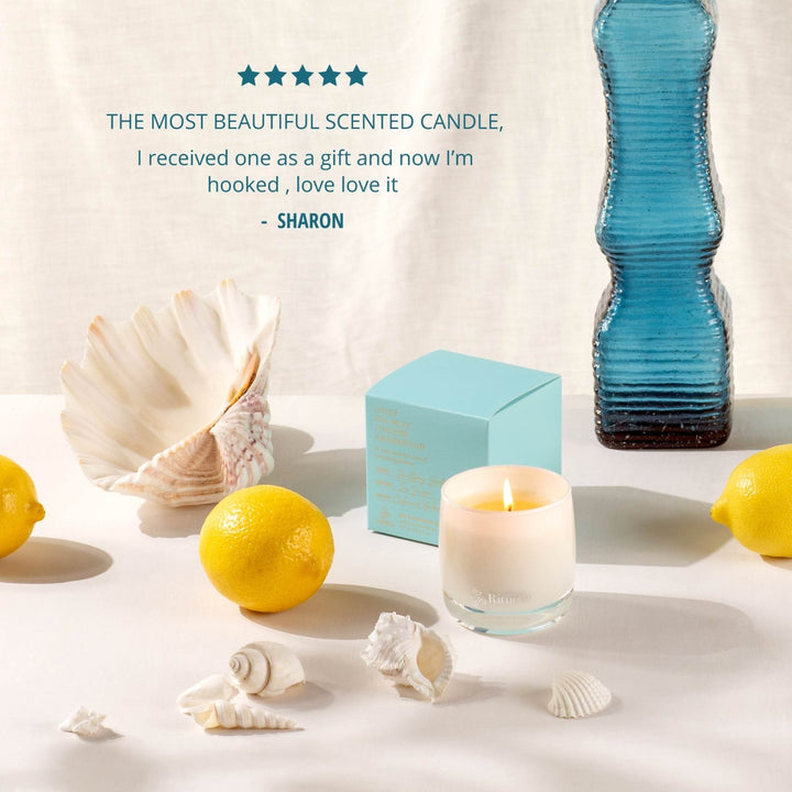 Crisp Sea Mist, Juniper, Amberwood<br>Scented Soy Candle | 140gm - Stanleyandstone