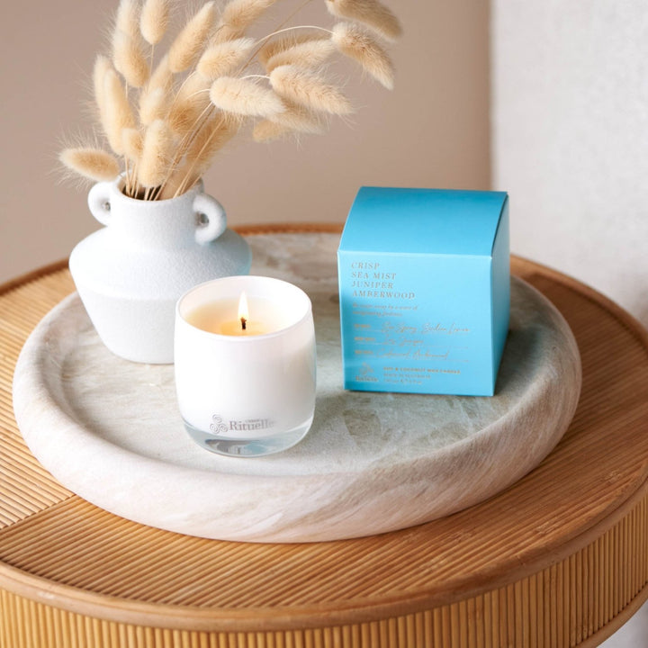 Crisp Sea Mist, Juniper, Amberwood<br>Scented Soy Candle | 140gm - Stanleyandstone