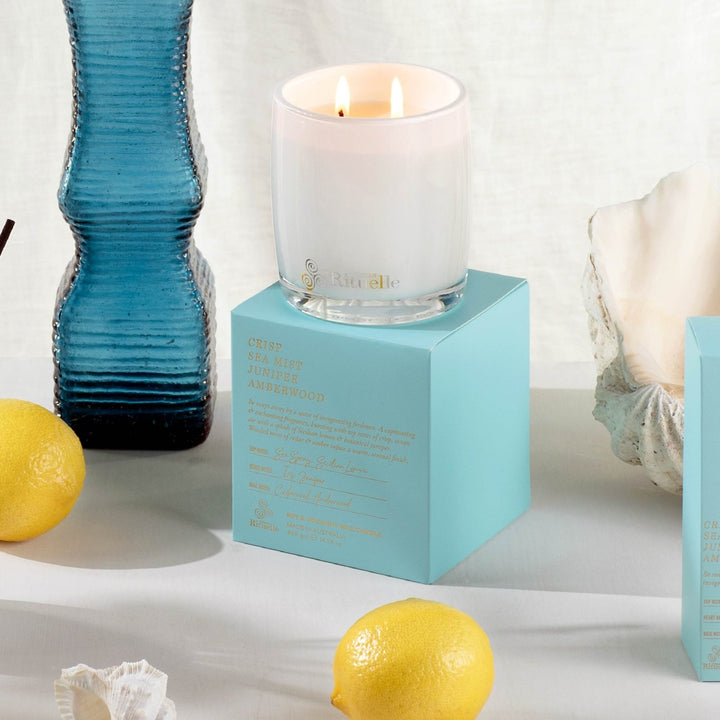 Crisp Sea Mist, Juniper, Amberwood<br>Scented Soy Candle | 400gm - Stanleyandstone