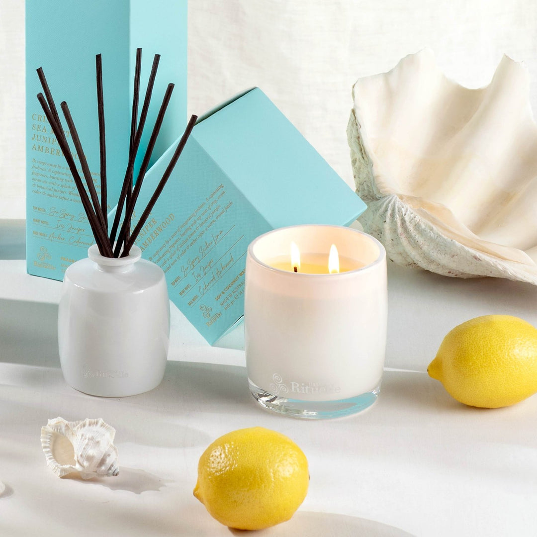 Crisp Sea Mist, Juniper, Amberwood<br>Scented Soy Candle | 400gm - Stanleyandstone