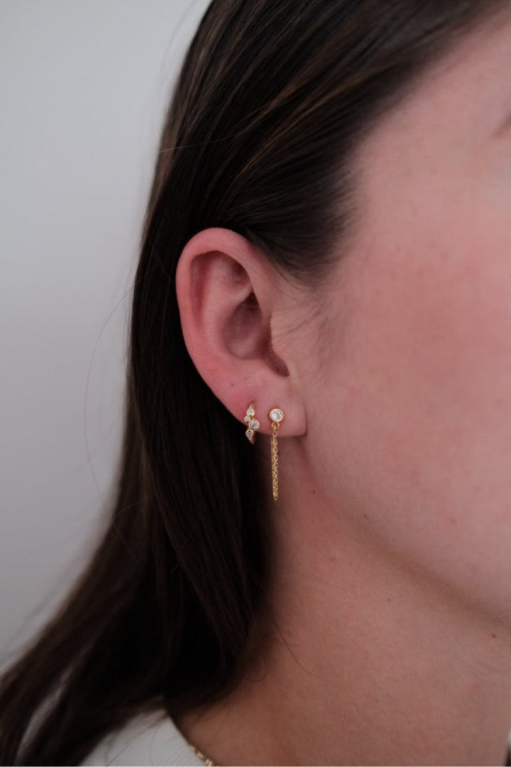 Crystal Chain Wrap Earring Earrings Zafino Jewellery