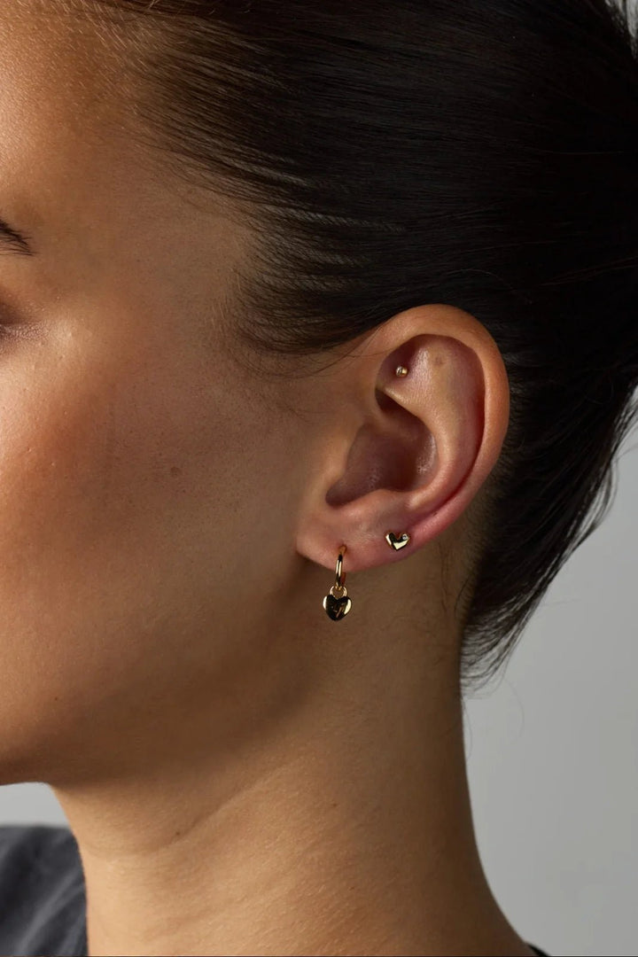 Crystal Heart Stud Earing - Silver earing Zafino Jewellery