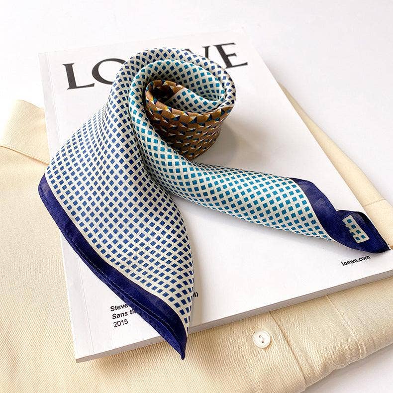 Polka Dot Paisley Pattern Patchwork silk scarf accessories Stanleyandstone