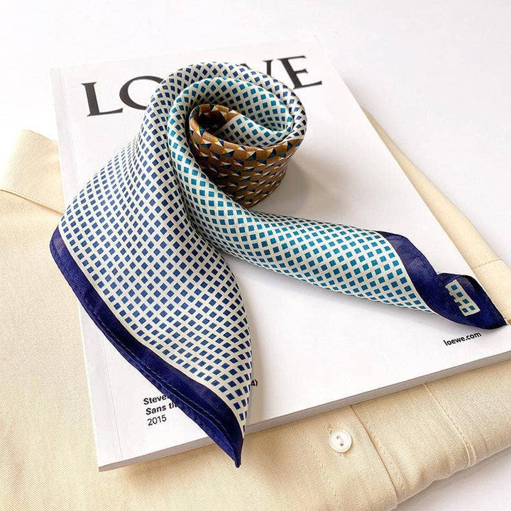 Polka Dot Paisley Pattern Patchwork silk scarf accessories Stanleyandstone