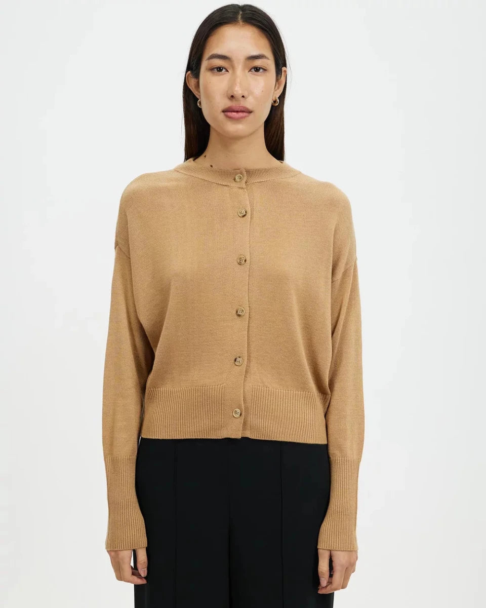 Dacey Cardigan - Almond Latte cardigan White by FTL