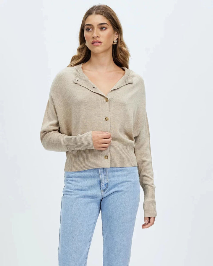 Dacey Cardigan - Oatmeal cardigan White by FTL