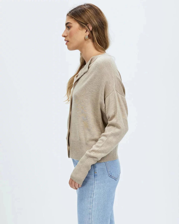Dacey Cardigan - Oatmeal cardigan White by FTL