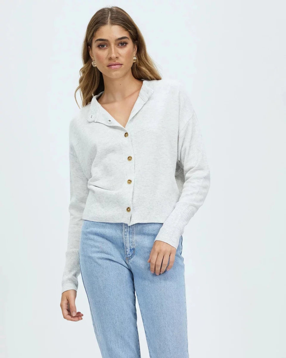 Dacey Cardigan - Winter Marle cardigan White by FTL