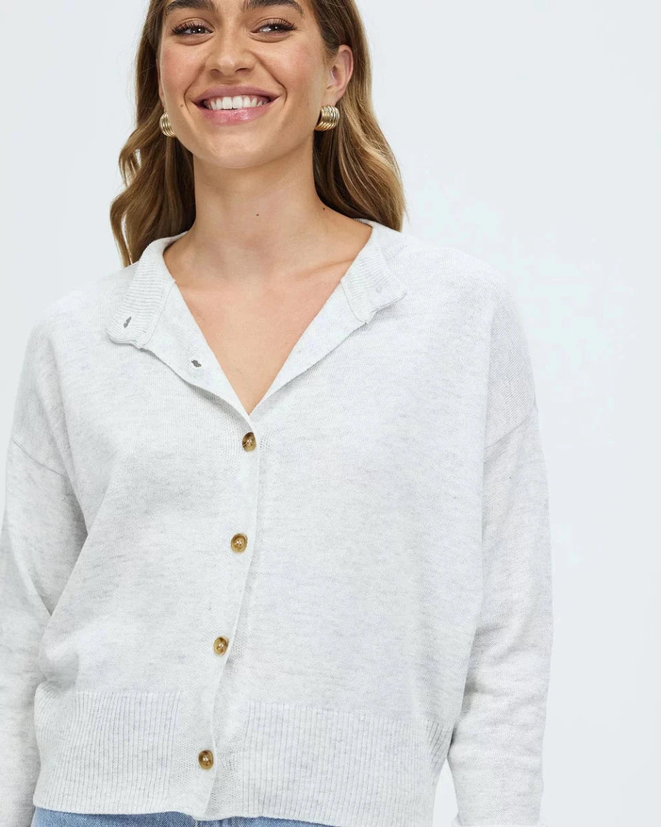 Dacey Cardigan - Winter Marle cardigan White by FTL