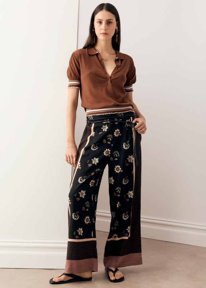 Dahlia Knit Polo - Stanleyandstone