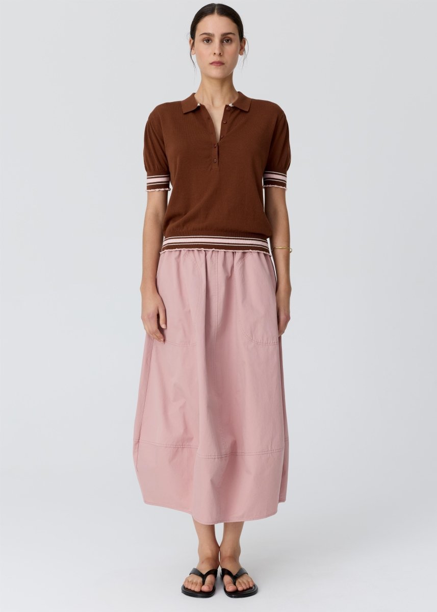 Dahlia Knit Polo - Stanleyandstone