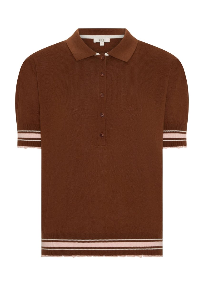 Dahlia Knit Polo - Stanleyandstone