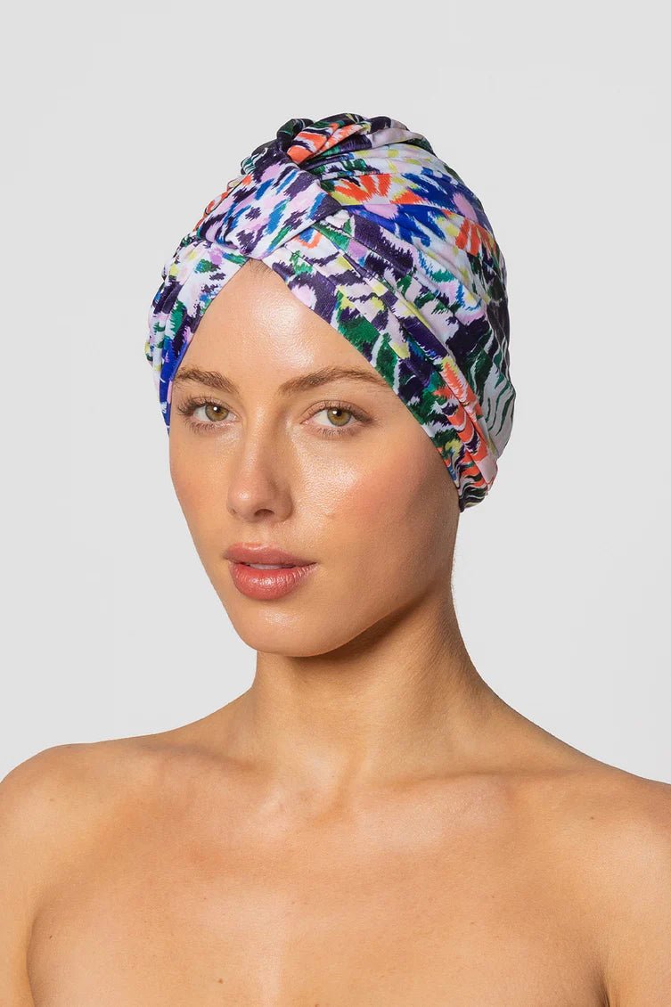Dahlia Shower Cap - multiple colours Louvelle Australia Floral Ikat