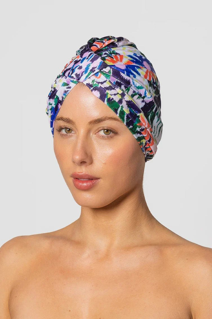 Dahlia Shower Cap - multiple colours Louvelle Australia Floral Ikat