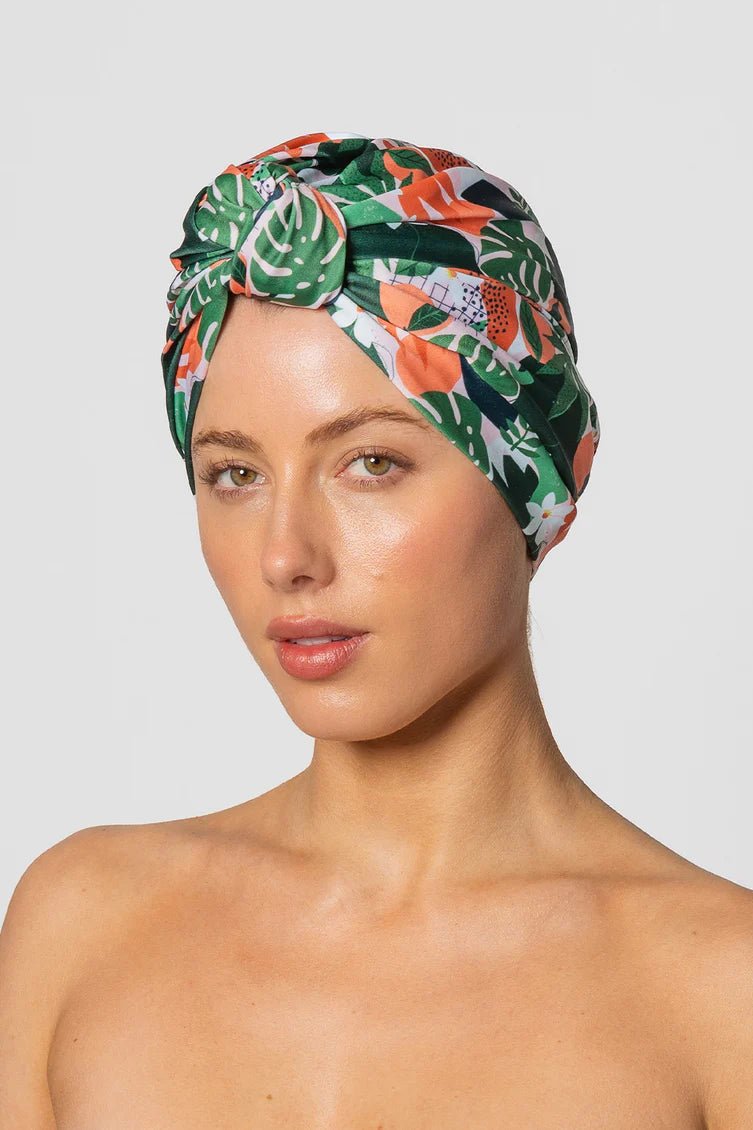 Dahlia Shower Cap - multiple colours Louvelle Australia Peach Bellini - Big Hair
