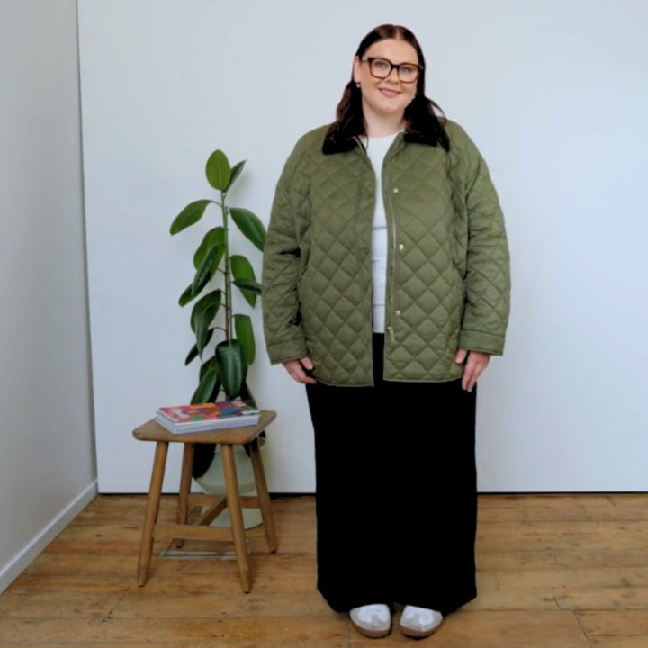 Daisy Quilted Jacket - Olive Green Coats &amp; Jackets Moke Apparel