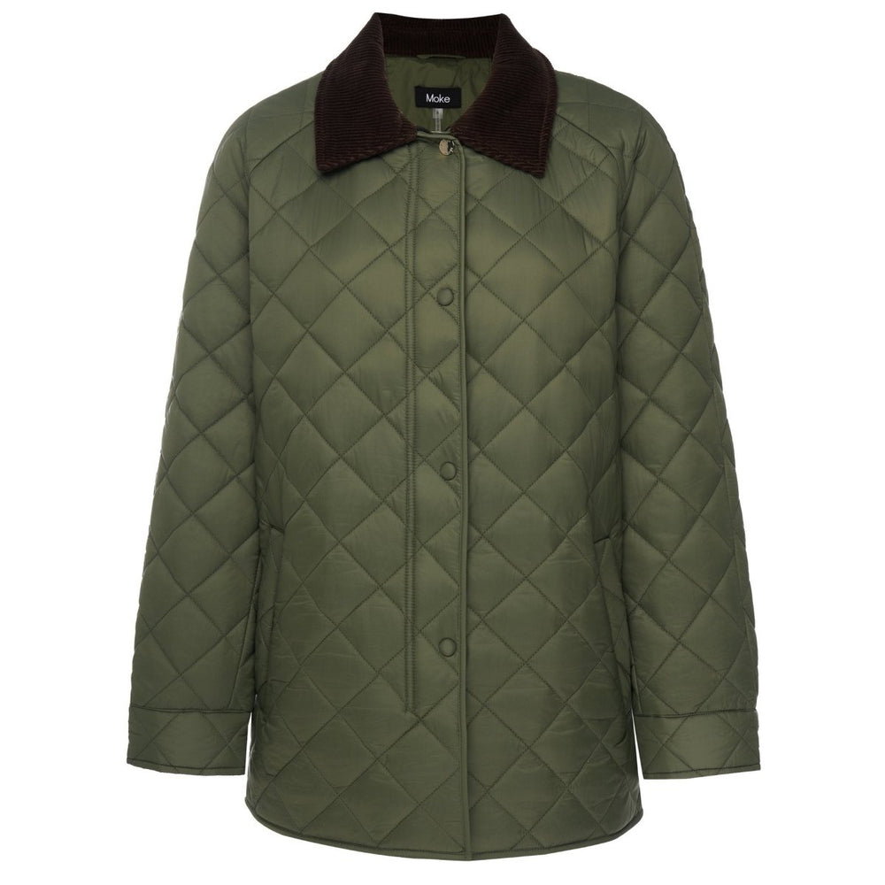 Daisy Quilted Jacket - Olive Green Coats & Jackets Moke Apparel