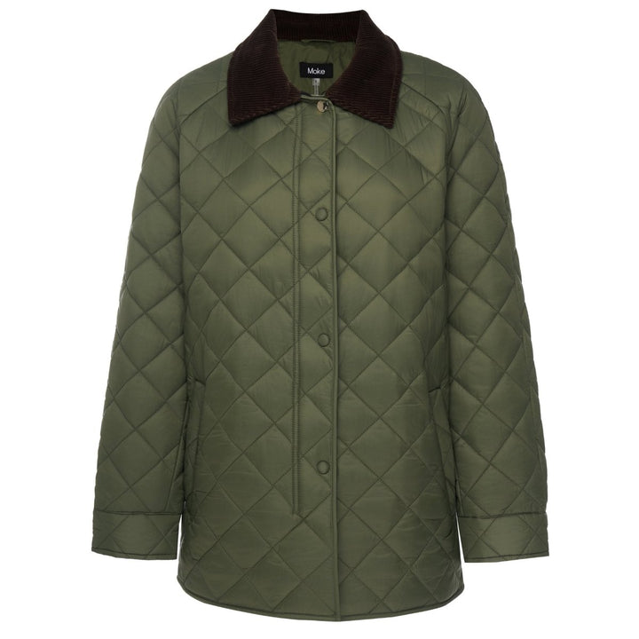 Daisy Quilted Jacket - Olive Green Coats &amp; Jackets Moke Apparel