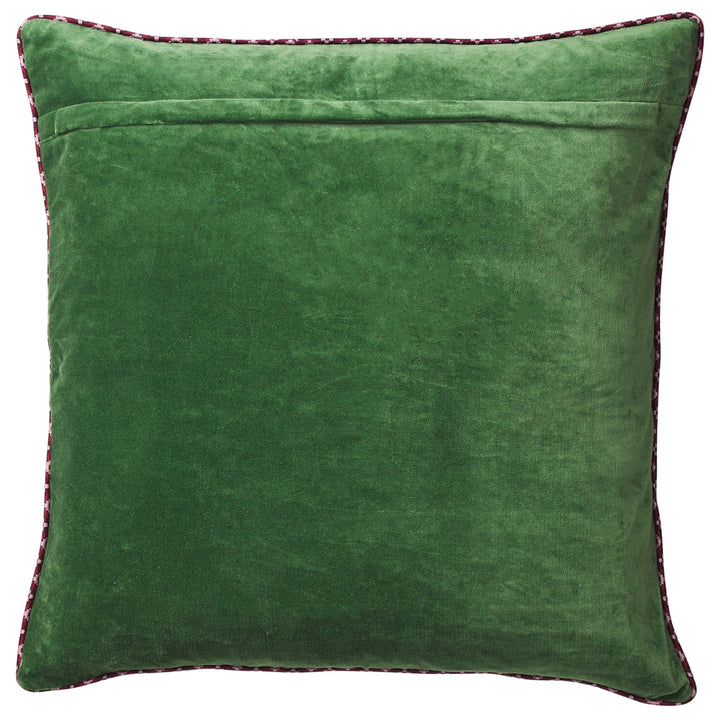 Marnie Velvet Cushion - Hunter Green Sage &amp; Clare