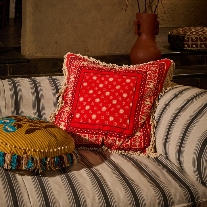 Odessa Reversible Cushion - Poppy Sage &amp; Clare