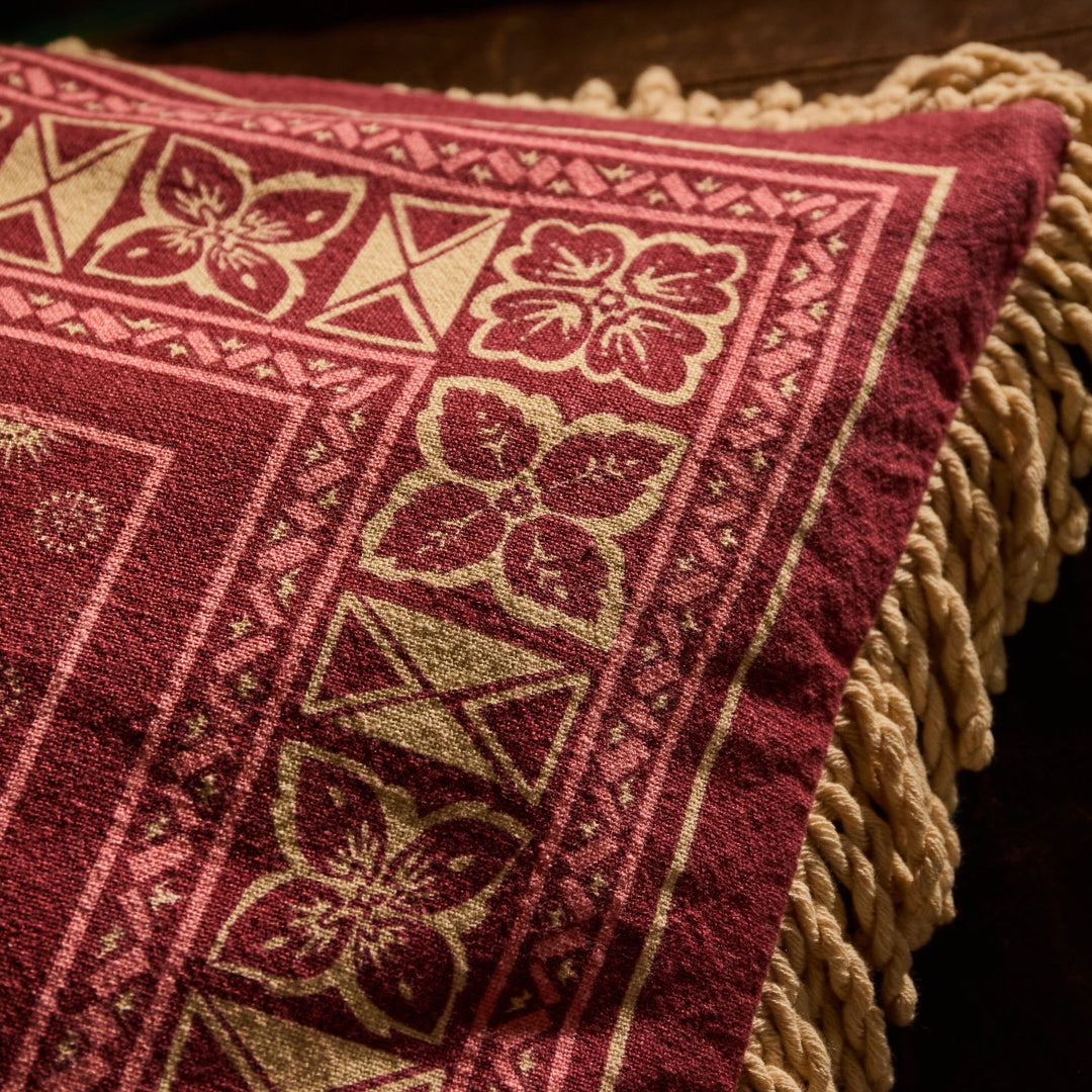 Odessa Reversible Cushion - Poppy Sage &amp; Clare