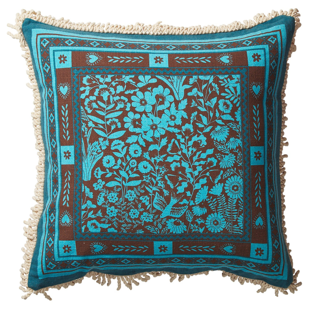 Odessa Reversible Cushion - Turquoise