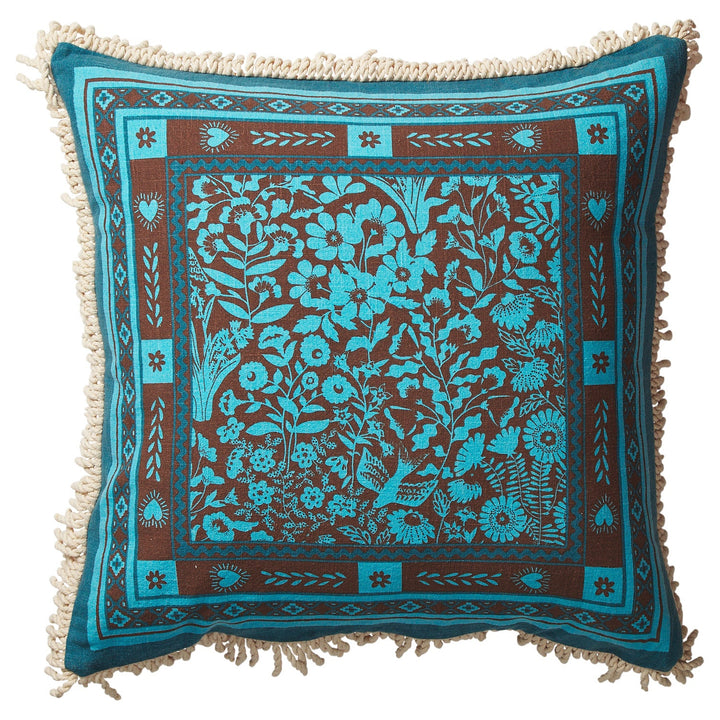 Odessa Reversible Cushion - Turquoise