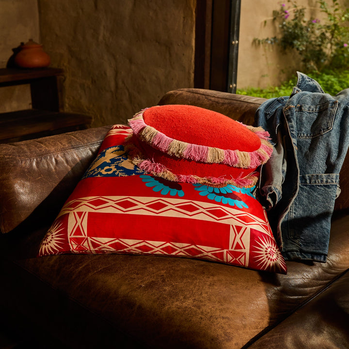 Cleo Cushion - Poppy Sage &amp; Clare
