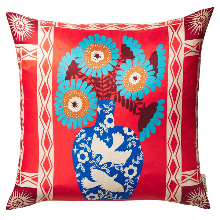 Cleo Cushion - Poppy Sage &amp; Clare
