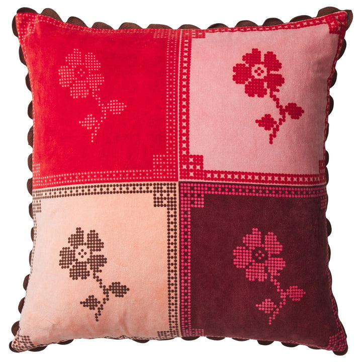 Bonny Reversible Velvet Cushion - Sienna Sage x Clare Feather Insert