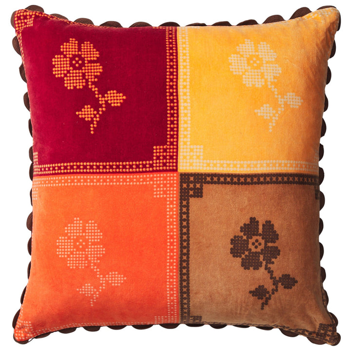 Bonny Reversible Velvet Cushion - Sienna Sage x Clare