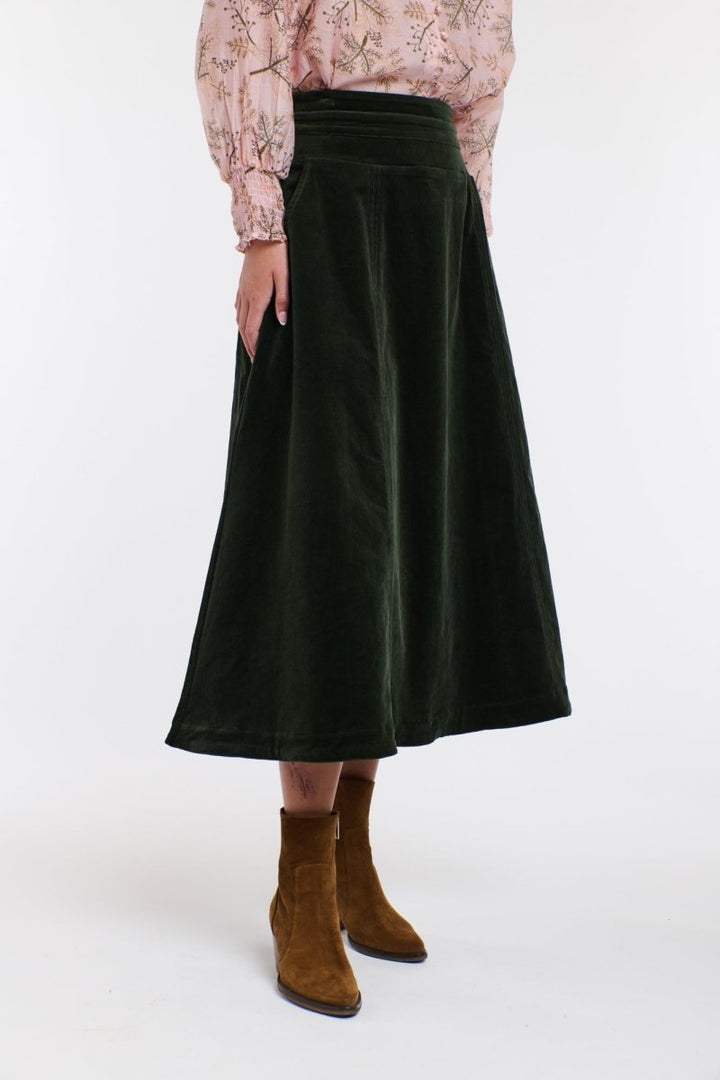 DAKOTA CORD SKIRT skirt 365 days HUNTER GREEN XS