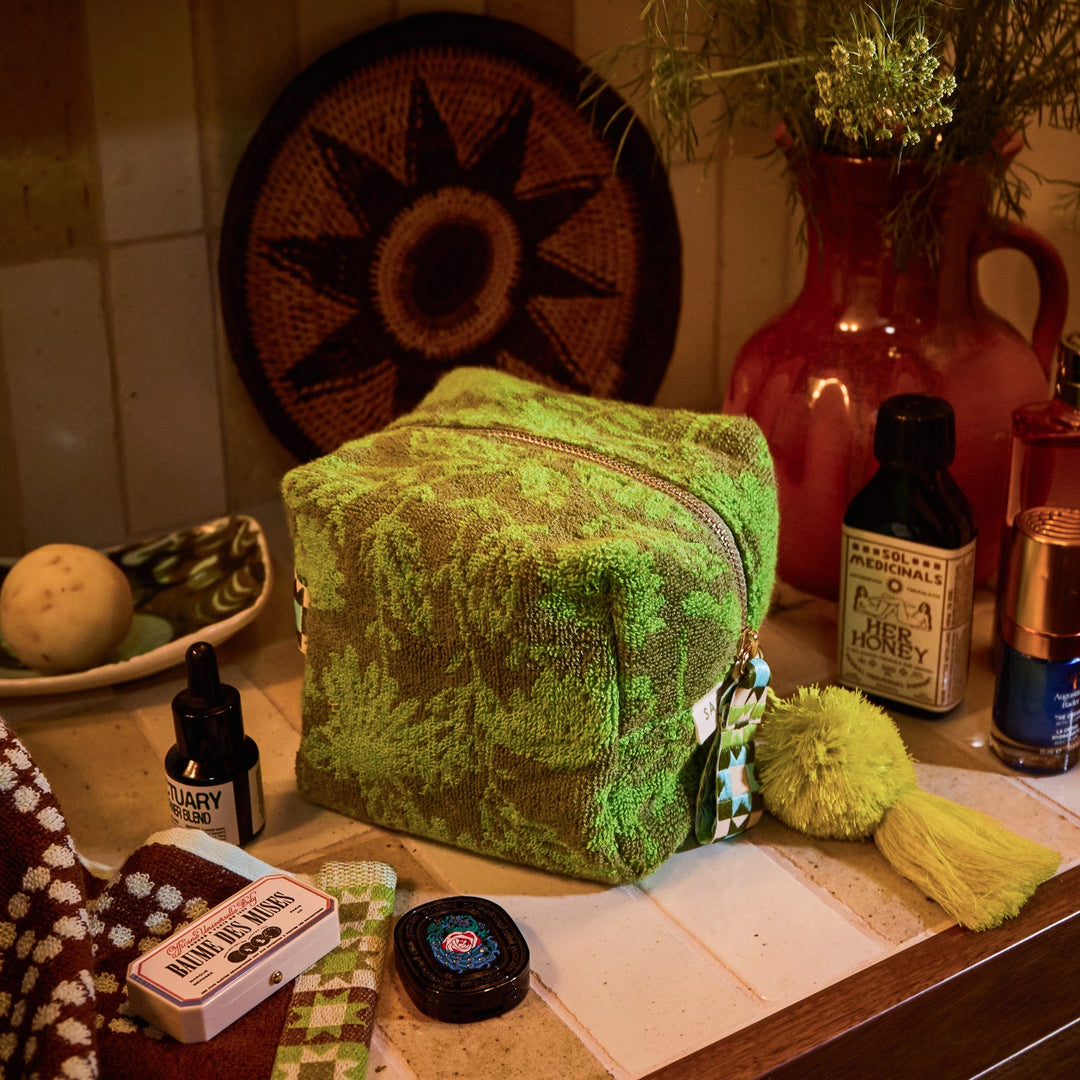 Indiana Terry Pouch - Cactus Green Sage &amp; Clare