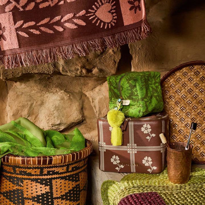 Indiana Terry Pouch - Cactus Green Sage &amp; Clare