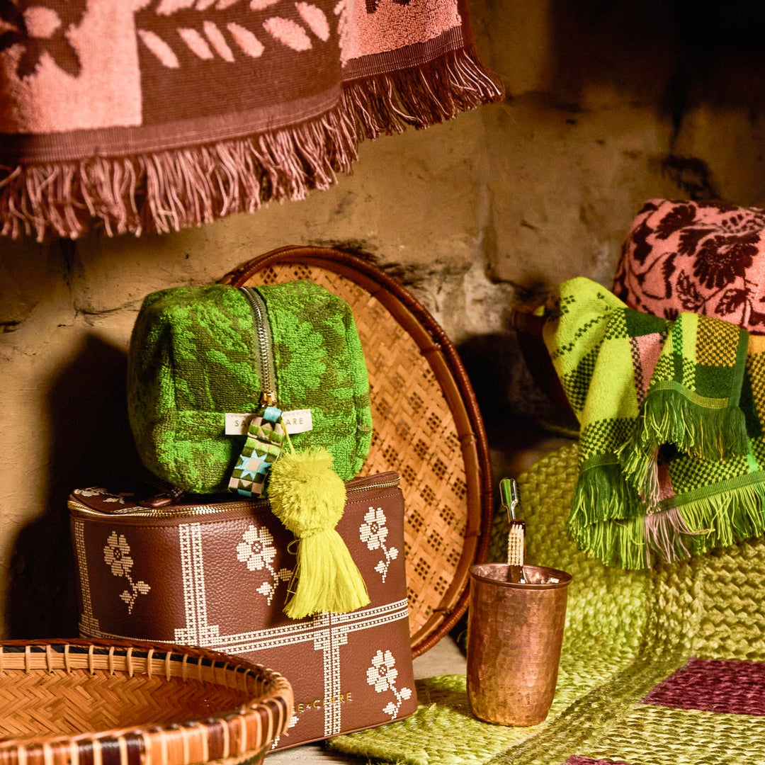 Indiana Terry Pouch - Cactus Green Sage &amp; Clare