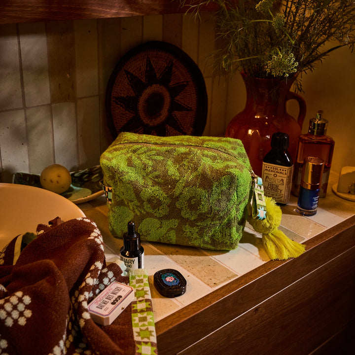Indiana Terry Pouch - Cactus Green Sage &amp; Clare