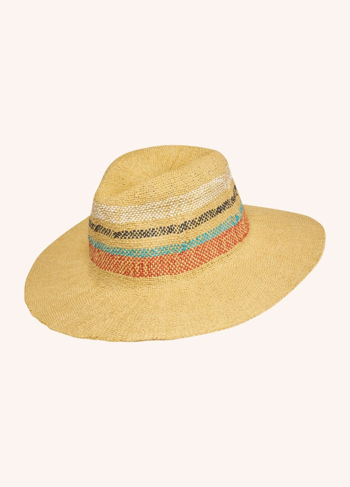 Daphne Hat - Natural with Stripe - Stanleyandstone